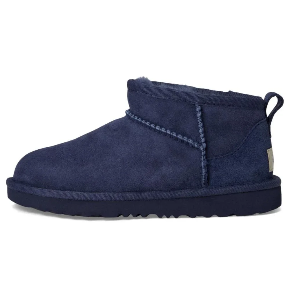 UGG Classic Ultra Mini Boots Toddler 7 M Navy Blue Sheepskin Round Toe ZOGG3619